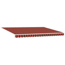 vidaXL Kézi behúzható napellenző LED-del, narancssárga és barna 450x300 cm (3330880) kerti bútor