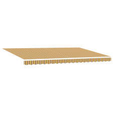 vidaXL Kézi Behúzható Napellenző LED Többszínű Csíkkal 500x350 cm (3331514) kerti bútor
