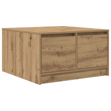 vidaXL kézműves tölgy dohányzóasztal fiókokkal 70,5x70x40 cm (3328416) bútor