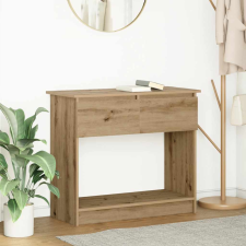 vidaXL kézműves tölgy konzolasztal fiókokkal 85,5x38,5x74,5 cm bútor
