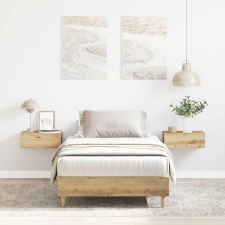 vidaXL kézműves tölgy szerelt fa ágykeret matrac nélkül 90x200 cm ágy és ágykellék