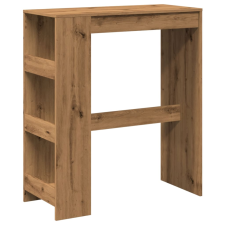 vidaXL kézműves tölgy szerelt fa bárasztal tárolókkal 90x40x103,5 cm (854381) bútor