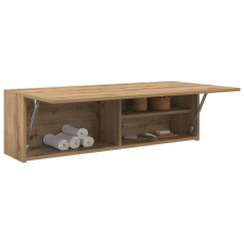 vidaXL kézműves tölgy szerelt fa fali fürdőszobaszekrény 100x25x30 cm fürdőszoba bútor