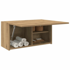 vidaXL kézműves tölgy szerelt fa fali fürdőszobaszekrény 60x25x30 cm fürdőszoba bútor