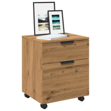 vidaXL kézműves tölgy szerelt fa iratszekrény kerekekkel 45x38x45 cm irattároló szekrény