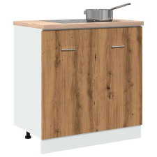 vidaXL kézműves tölgy szerelt fa mosogató alsószekrény 80x46x81,5 cm bútor
