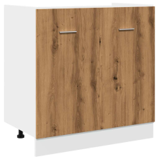 vidaXL kézműves tölgy szerelt fa mosogató alsószekrény 80x46x81,5 cm (856078) bútor