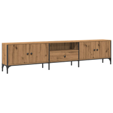 vidaXL kézműves tölgy szerelt fa TV-szekrény fiókkal 200x25x44 cm (857697) bútor