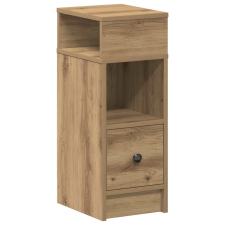 vidaXL kézműves tölgy színű éjjeliszekrény fiókkal 25x31x66 cm (858630) bútor