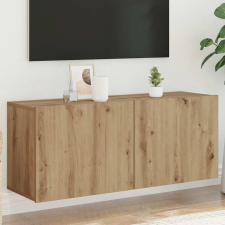 vidaXL kézműves tölgy színű falra szerelhető TV-szekrény 100x30x41 cm bútor