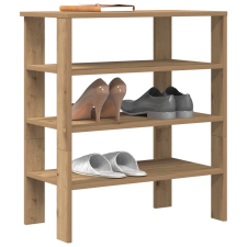 vidaXL kézműves tölgy színű szerelt fa cipősszekrény 61x32x70 cm bútor