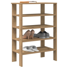 vidaXL kézműves tölgy színű szerelt fa cipősszekrény 61x32x87,5 cm bútor