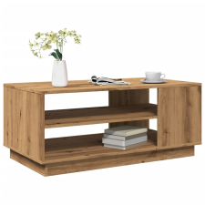 vidaXL kézműves tölgy színű szerelt fa dohányzóasztal 102 x 55 x 43 cm bútor