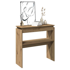 vidaXL kézműves tölgy színű szerelt fa dohányzóasztal 102x30x80 cm bútor