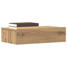 vidaXL kézműves tölgy színű szerelt fa éjjeliszekrény 60x35 cm bútor