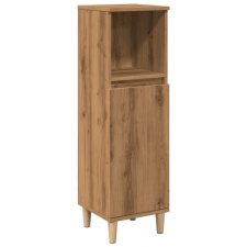 vidaXL kézműves tölgy színű szerelt fa fürdőszobaszekrény 30x30x100 cm (857109) fürdőszoba bútor