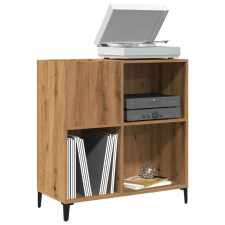 vidaXL kézműves tölgy színű szerelt fa hanglemezszekrény 84,5x38x89 cm bútor