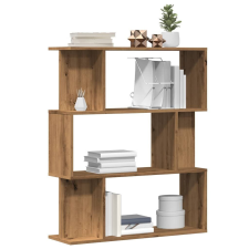 vidaXL kézműves tölgy színű szerelt fa könyvszekrény 80x24x96 cm bútor