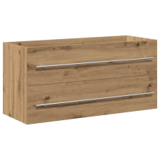 vidaXL kézműves tölgy színű szerelt fa mosdószekrény 100x38,5x48 cm (862537) fürdőszoba bútor