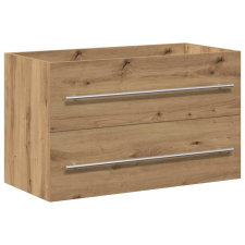 vidaXL kézműves tölgy színű szerelt fa mosdószekrény 80x38,5x48 cm (862534) fürdőszoba bútor