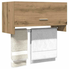 vidaXL kézműves tölgy színű szerelt fa ruhásszekrény 70x32,5x35 cm bútor