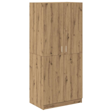 vidaXL kézműves tölgy színű szerelt fa ruhásszekrény 90x52x200 cm (855885) bútor