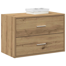 vidaXL kézműves tölgy színű szerelt fa szekrény 2 fiókkal 60x31x40 cm bútor
