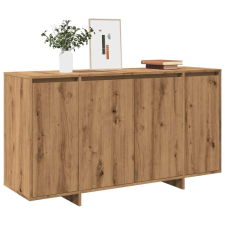 vidaXL kézműves tölgy színű szerelt fa tálalószekrény 135x41x75 cm bútor