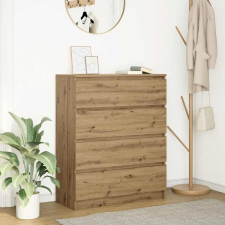 vidaXL Kézműves tölgy színű szerelt fa tálalószekrény 80x35x99 cm bútor