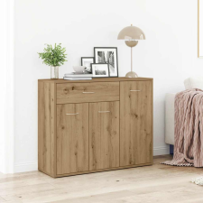 vidaXL kézműves tölgy színű szerelt fa tálalószekrény 88x30x70 cm bútor