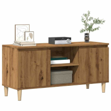 vidaXL kézműves tölgy színű szerelt fa TV-szekrény 102x35x50 cm bútor