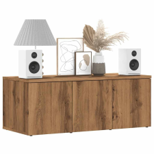 vidaXL kézműves tölgy színű szerelt fa TV-szekrény 80x34x30 cm bútor
