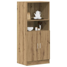 vidaXL kézműves tölgyszínű szerelt fa konyhaszekrény 57x41,5x131,5 cm bútor