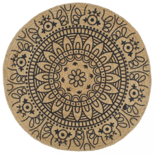 vidaXL Kézzel font jutaszőnyeg sötétkék mintával 150 cm redőny