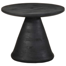 vidaXL kisasztal fekete Ø50x40 cm tömör mangófa bútor