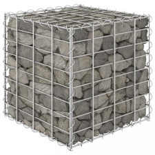 vidaXL Kocka alakú acélhuzal gabion magaságyás 40 x 40 x 40 cm kerti tárolás
