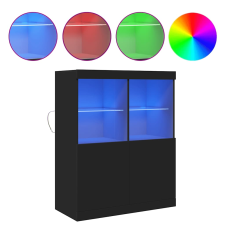 vidaXL komód fekete 81x37x100 cm műfa 81x37x100 cm (3318618) bútor
