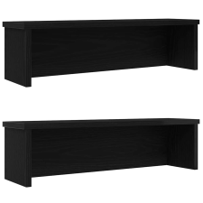 vidaXL Konyhai állványok egymásra rakható 2 db Fekete 60x15x16 cm konyhai eszköz