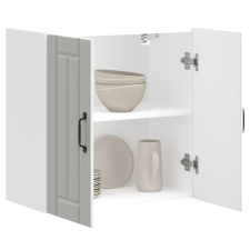 vidaXL konyhai fali szekrény Lucca fehér szerelt fa bútor