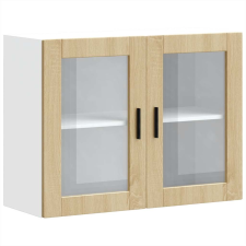 vidaXL konyhai fali szekrény üvegajtóval "Porto" Sonoma Oak (854090) bútor
