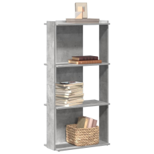 vidaXL Könyvespolc 3 szintes beton szürke 60x30x120 cm műfa bútor