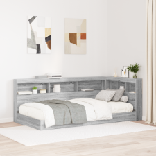 vidaXL Könyvespolc ágy Szürke Sonoma 90x200 cm Feldolgozott fa ágy és ágykellék