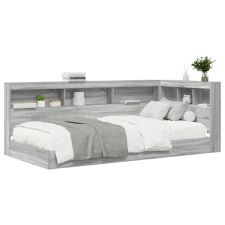 vidaXL Könyvespolc ágy Szürke Sonoma 90x200 cm Feldolgozott fa (3335713) ágy és ágykellék