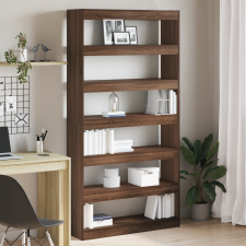 vidaXL Könyvespolc Barna tölgy Mérnöki fa 100 x 30 x 198 cm bútor
