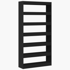 vidaXL Könyvespolc Fekete Összeállított fa 100 x 30 x 198 cm Könyvespolc (3333925) bútor