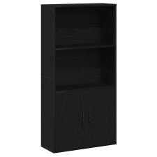 vidaXL Könyvespolc fekete tölgy 60x24x120 cm gépesített fa (860419) bútor