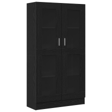 vidaXL Könyvespolc - Fekete Tölgy, 82,5x30,5x150 cm, Mérnöki Fa (3329276) bútor