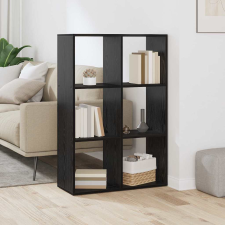 vidaXL Könyvespolc Musta tammi 69.5 x 29 x 103.5 cm Faanyag bútor