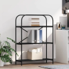 vidaXL Könyvespolc Musta tammi 80 x 30 x 109 cm Faanyag