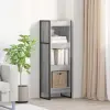  vidaXL Könyvespolc Szürke Sonoma 40 x 30 x 121 cm Faanyag